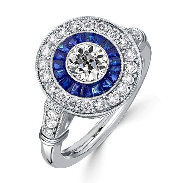 Sapphire Halo Engagement Rings