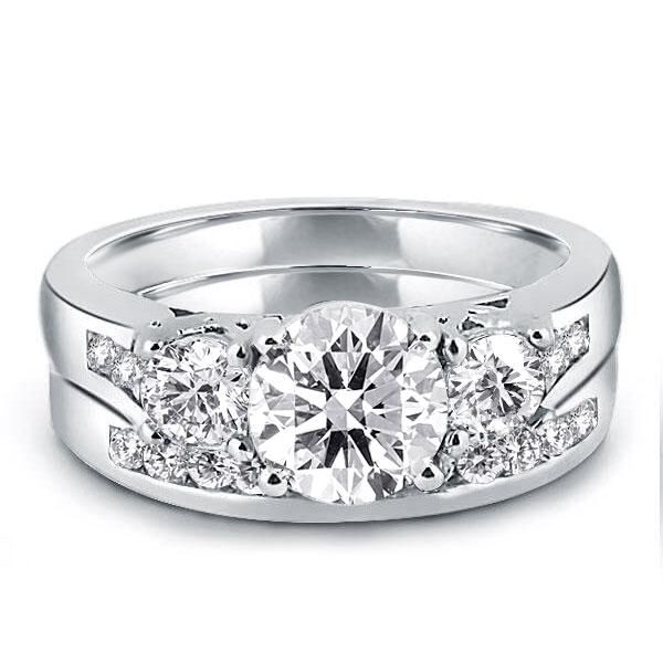 Created white sapphire bridal set online