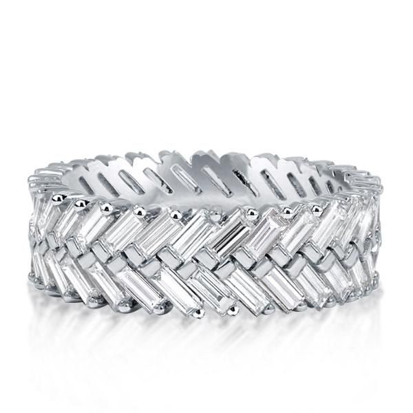 Deutsch Signature Channel Vertical Set Baguette Eternity Band - C001-18A