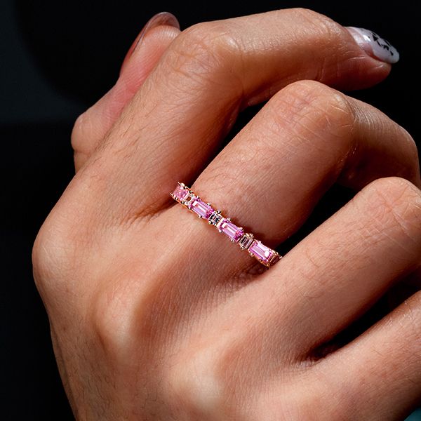 Affordable Pink Wedding Bands for Women