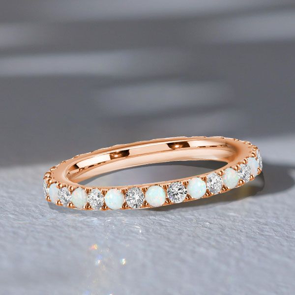 Rose Gold Opal Engagement Rings