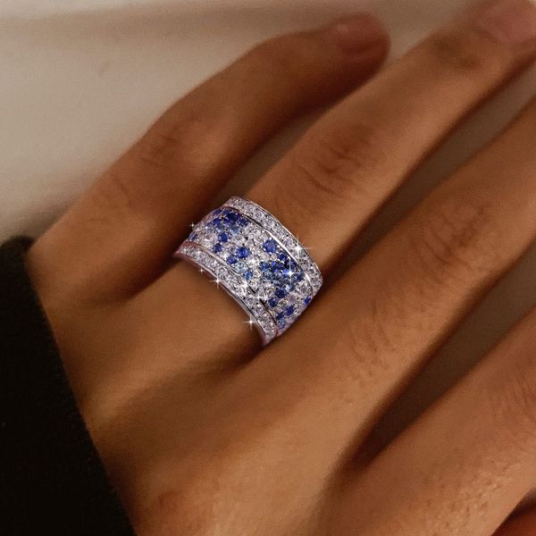 blue stone engagement ring