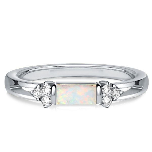 Silver Opal Engagement Rings
