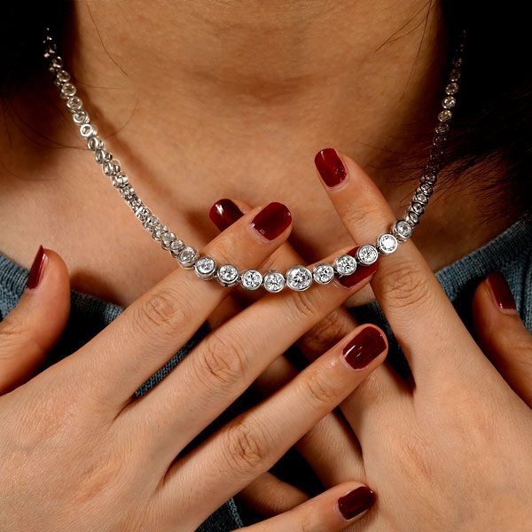 Round cut tennis best sale chain