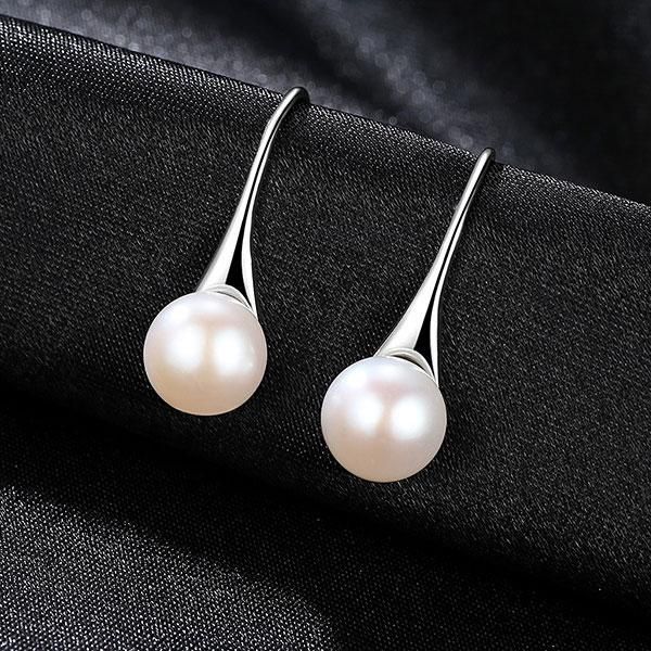 White Pearl Earrings