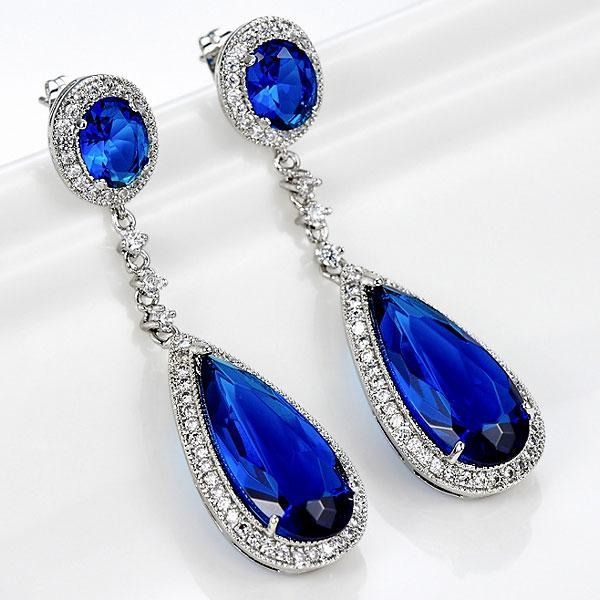[LLOYD] 14K☆Triumph One Touch Sapphire Earrings 9fe434814377e42ac842192f6cd64e