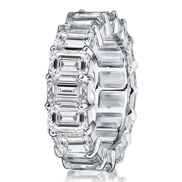 Emerald cut shop sapphire eternity band