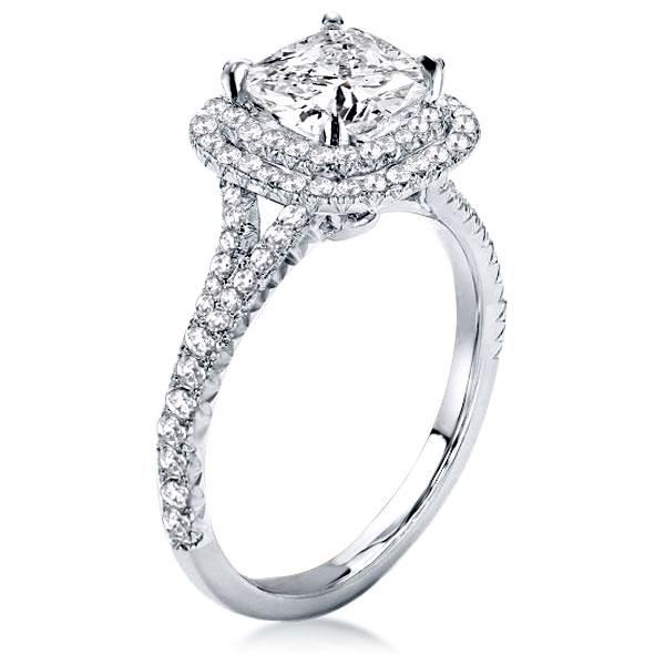 Double Halo Engagement Ring Setting