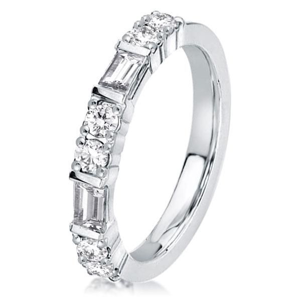 Thin baguette hotsell wedding band