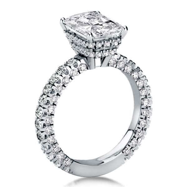 Radiant Cut Halo Engagement Rings