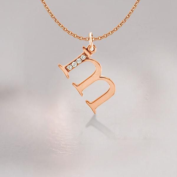 Tiny Petite Lowercase Letter Initial Alphabet Pendant Charm Necklace