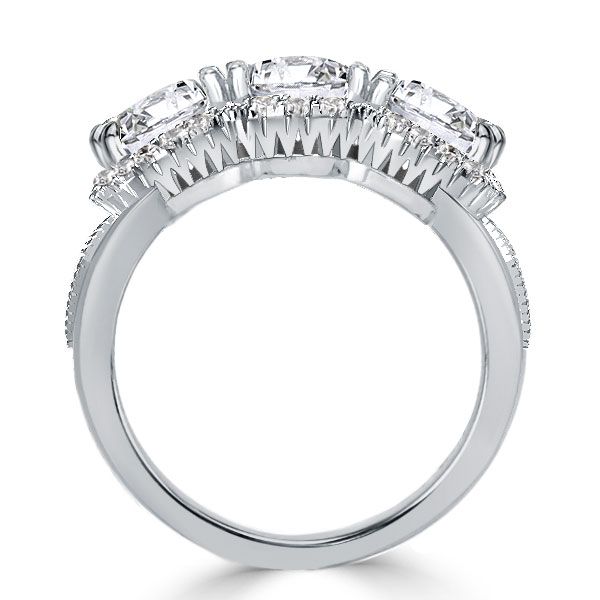 Double Halo Round Engagement Ring