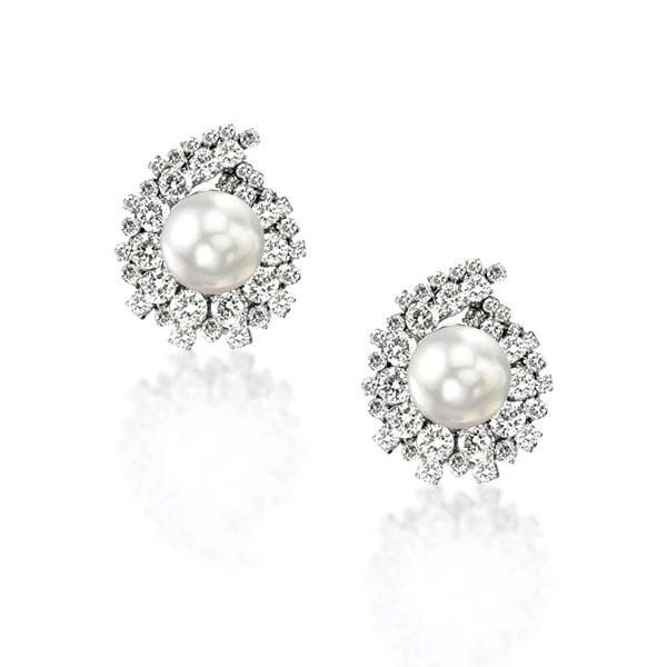 White Pearl Earrings