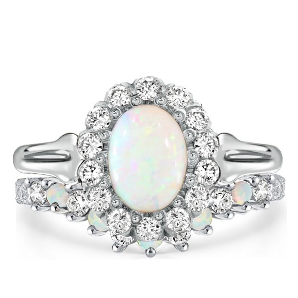 Female Opal Engagement Rings