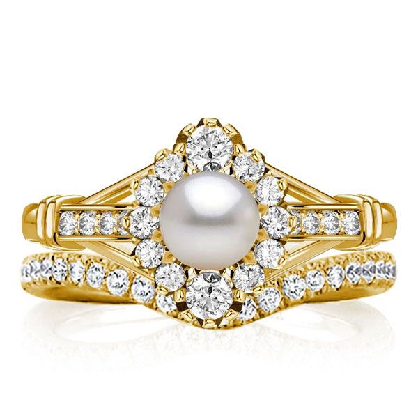 vintage pearl engagement rings