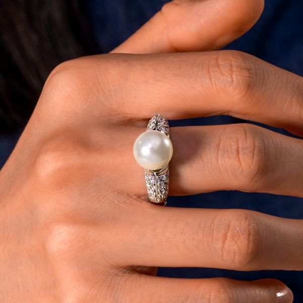 Women's Promise Rings with Mother of Pearl