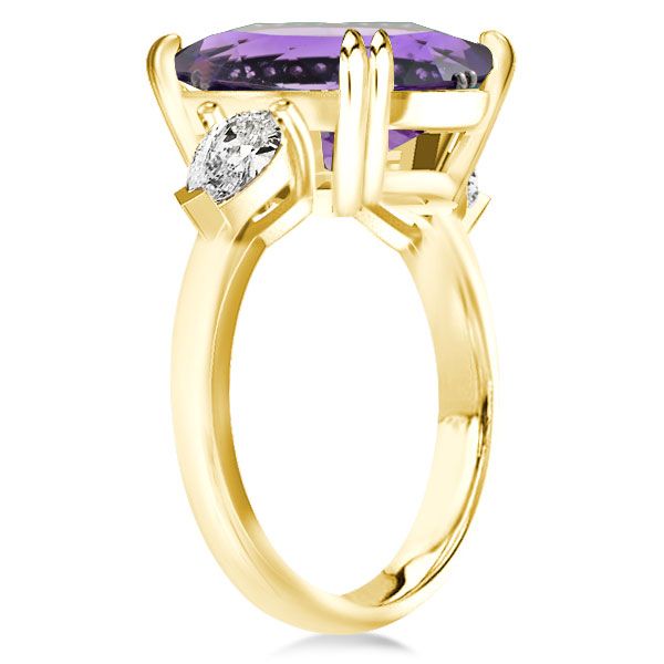 Vintage Emerald Cut Amethyst Ring