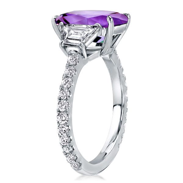 Vintage Emerald Cut Amethyst Ring