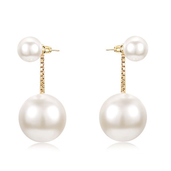 Best Buy 14k Gold Pearl Dangling Spiral Hoops By Chordia Jewels