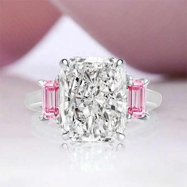Radiant cut online white sapphire