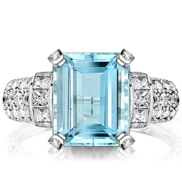 vintage aquamarine engagement ring