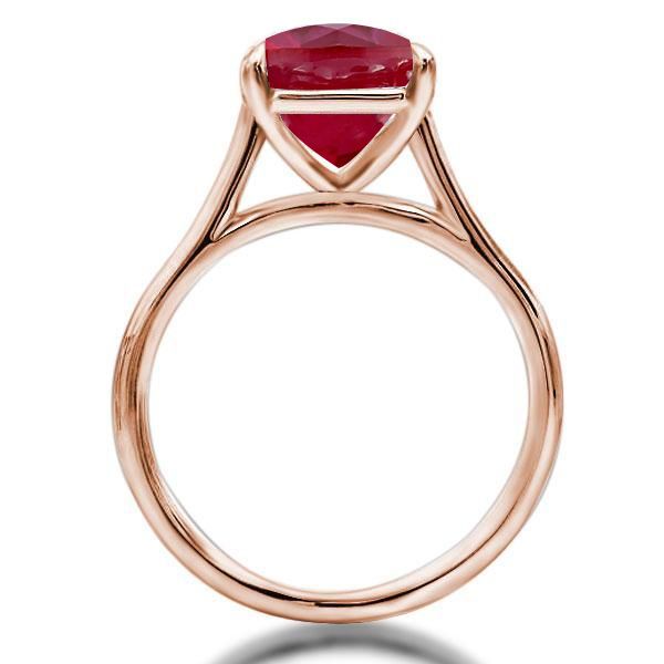 Ruby Solitaire Engagement Ring