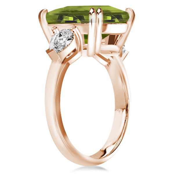 Rose Gold Emerald Cut Engagement Ring