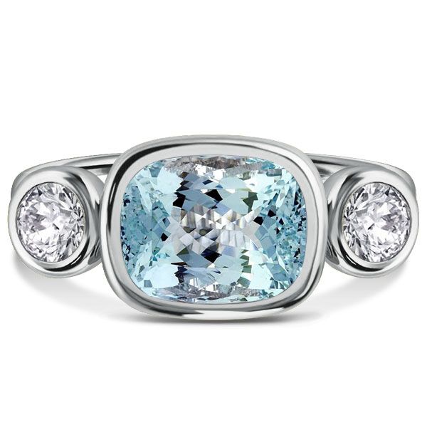 blue stone engagement ring