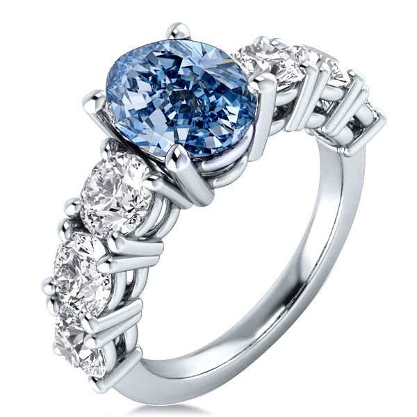 Blue Engagement Ring Sets