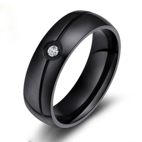 mens black diamond wedding bands