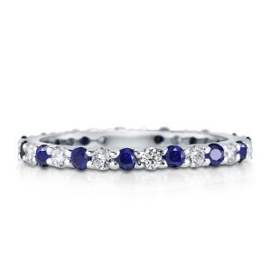 Eternity White Sapphire Wedding Band