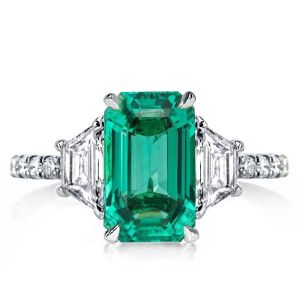 Three Stone Emerald Ring