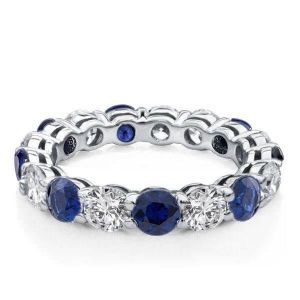 blue sapphire eternity band