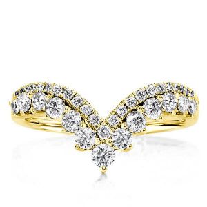 V Shaped Wedding Band