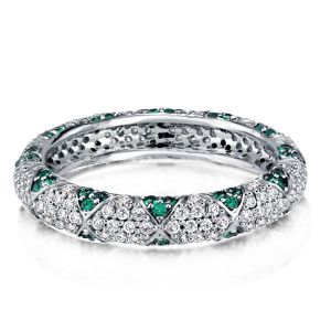 Green Sapphire Wedding Band