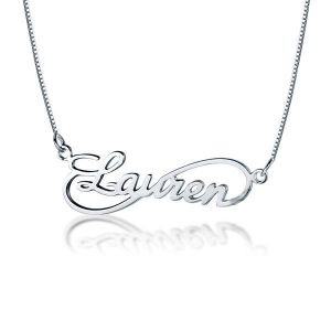 Personalized Love Nameplate Infinity Necklace