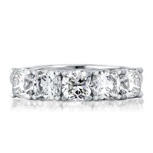 cushion cut half eternity band