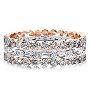 Rose Gold Stackable Band Set