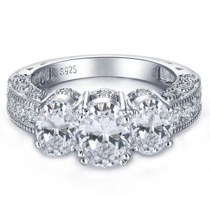 3 Stone Engagement Rings With Side Stones Ring