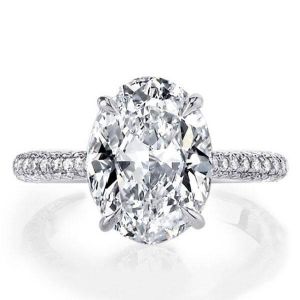 Oval Created Engagement Ring