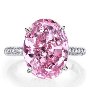 Oval Pink Sapphire Engagement Rings