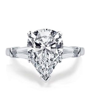 Pear Three Stone Engagement Ring