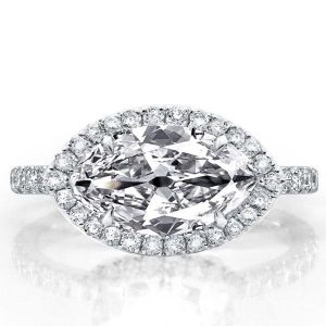 Marquise Halo Engagement Ring