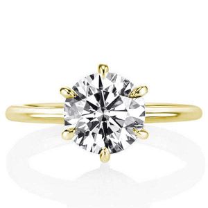 6 Prong Round Engagement Ring