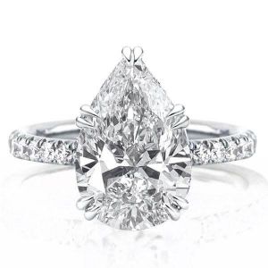 Double Prong Pear Engagement Ring