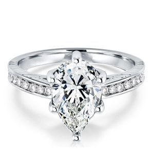 Italo Vintage Pear Shaped Vintage Engagement Ring