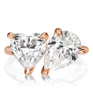 Pear & Heart Cut Twin Stone Engagement Ring