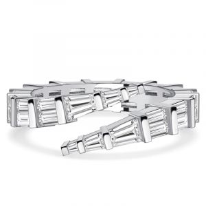Italo Baguette Cut Bypass Ring Travel Wedding Rings