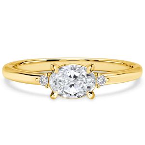 Italo East West Oval Cut Three Stone Rings Travel Wedding Rings