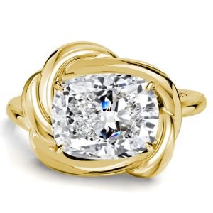 Italo Infinity Knot Ring Cushion Cut Unique Engagement Rings